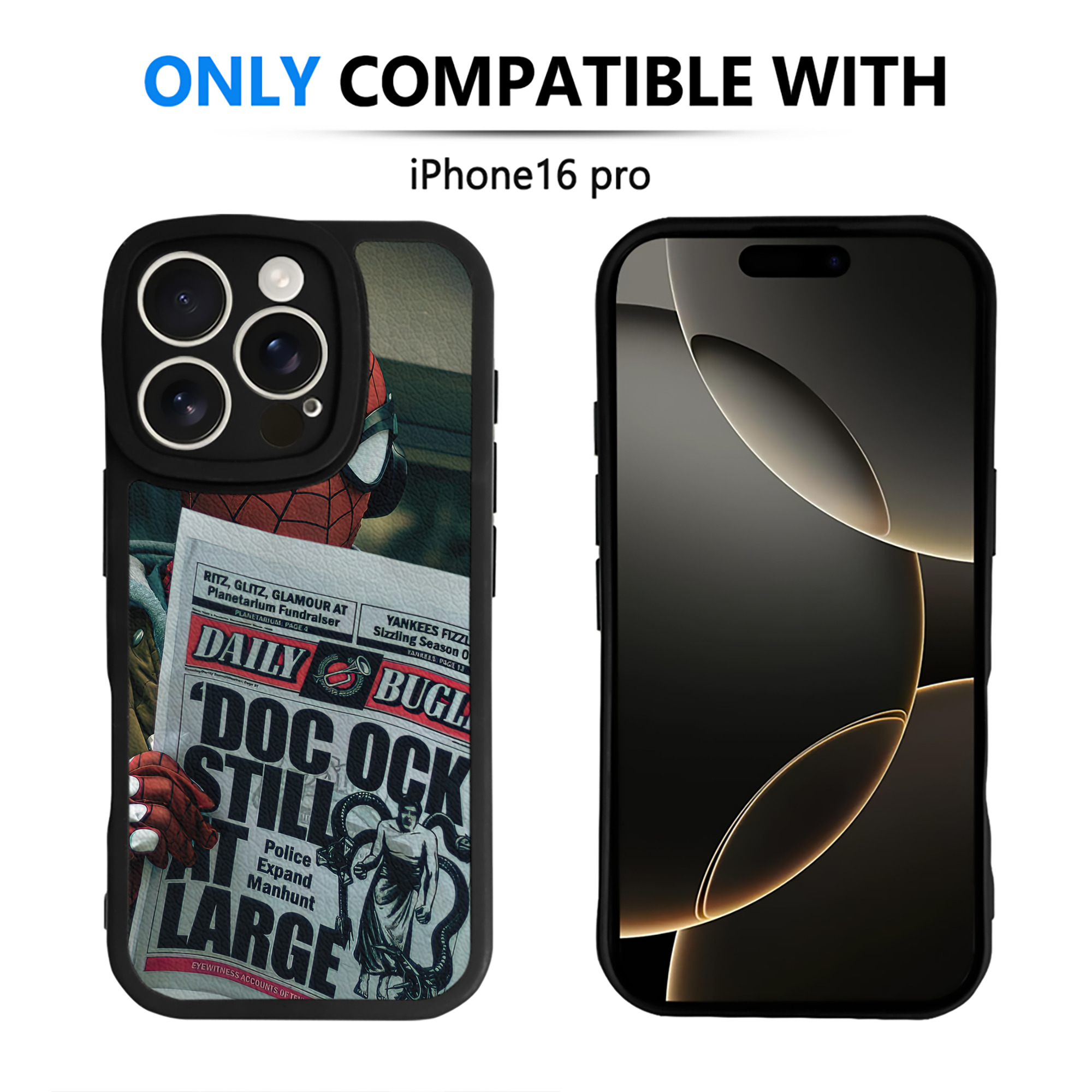 Spider Man スパイダーマン 【iPhone 16シリーズ対応】シリコンスマホケース（レザー調） 材質：シリコン